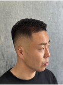 震災刈りスキンフェードパンチ