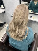 ミルクティー、ブリーチ、ダブルカラー