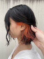 ヘアーメイク アディクト(HAIR MAKE addict)&nbsp;インナーカラー×ブラッドオレンジ【@addict_madoka】