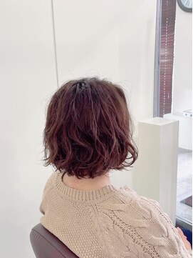 サウンドヘアデザイン(sound hair design) ショートヘアからのばしかけボブ風パーマ☆