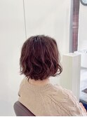 ショートヘアからのばしかけボブ風パーマ☆