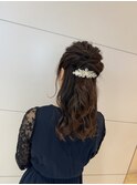 結婚式ヘアセット ヘアメイク ハーフアップ