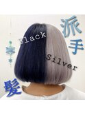  blueblack×silver