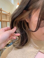 セイドット リー(Say. Ree)&nbsp;Say.外ハネボブくびれボブミルクティーベージュインナーカラー