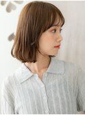 大人ガーリー毛先パーマ乾かすだけゆるふわボブY浦和20代30代