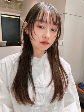 シンス 銀座(since) 小顔似合わせカット/セミロングヘア/グレージュカラー【銀座駅】