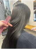 【八田瞳】オリーブグレージュ/ブリーチなしカラー