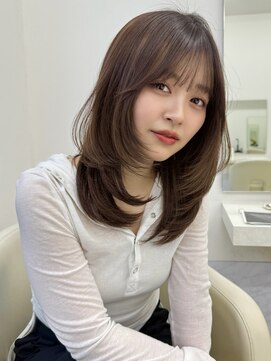 アイトーキョーエス 渋谷(AI TOKYO S) 着物ヘア/オリーブベージュ/ミディアムレイヤーカット/渋谷