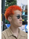 ショートレイヤー 束感ショート ブリーチカラー ツーブロック