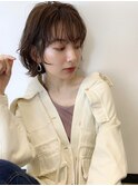 大人可愛い　くびれ　シースルーバング　レイヤーボブ☆