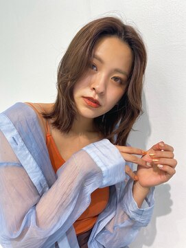 ラボヌールヘアーグレース 門前仲町店(La Bonheur hair grace) テラコッタカラーがかわいい大人ミディ/テラコッタ
