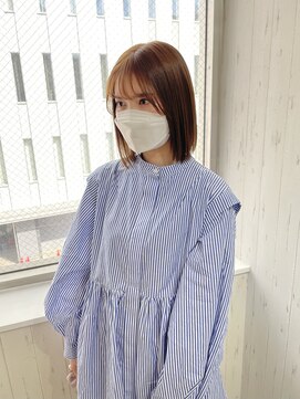 エフバイラブランシュ 大宮東口店(ef by La Blanche) 大宮/ショコラベージュ/ボブルフ/カール/ベビーバング