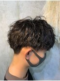 ■癖毛に■縦落ちソフトツイストパーマ ツーブロック マッシュ