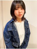 インナーパープル×外はねボブ