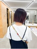 グラデーションカラー ボブ ぷつっと グラデーション