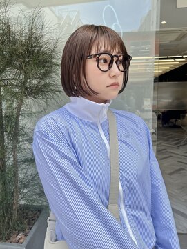 ネアー 新潟(NEER) ブラウンカラー○ミニボブ○ブリーチ無しカラー○