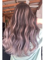 リード バイ ラグーン(LEAD by LAGOON)&nbsp;ミルクティーベージュダブルカラーハイライトバレイヤージュ