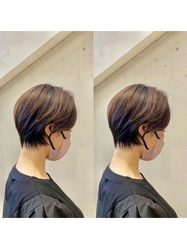 ハルキ ミナト ジャパン オオサカ(HARUKI MINATO japan OSAKA) 40代50代小顔似合わせカットくびレイヤーエモージュ大人可愛い