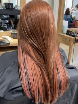 ラゴム 池袋(LAGOM) 切りっぱなしボブ/美髪/ピンクブラウン[池袋/髪質改善]