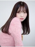 黒髪ココアベージュボブウルフグレージュカラー