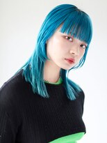 ヘアサロン ガリカ 表参道(hair salon Gallica)&nbsp;<miko>ぱっつん前髪とミディアムレイヤーのハイトーンミディアム