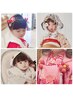 【chiho限定】3才七五三 着付け・ヘアセット・メイク 8800円　当日予約不可　