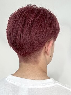 レセ 南柏店(Laissez) ナチュラルマッシュ/ダブルカラー/ブリーチ/ピンク/レッド/赤髪