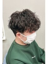 スナッグルサロン(SNUGGLE SALON)&nbsp;波巻きスパイラルパーマ黒髪ツーブロックマッシュシャドウパーマ