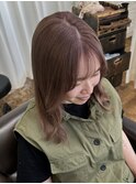 黒髪ボブルフネビージュ小顔ワンレンスペインカール