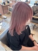 ピンクベージュ/2ブリーチ/ピンク/20代/30代