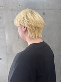 ブロンドカラー/メンズカラー/メンズウルフカット/ハイトーン/