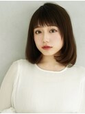 東京　銀座　東銀座　白髪染め　ミディアム　内巻き　髪質改善