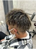 ツイストパーマ＋ハイライト