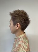 men'sスパイキーショート/グレーベージュ/ミルクティーベージュ