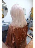 ミルクティー/ピンクベージュ/ハイトーン/ブリーチ/ダブルカラー