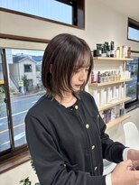 メロウ(mellow)&nbsp;フェイスレイヤーボブ×チョコレートブラウン