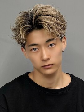 エルマーク 松山(L-MARK) センターパート/ブリーチ/ダブルカラー/men's/メンズ