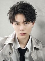 エイド 本店(aid)&nbsp;ショートフェザーパーマかき上げアップバングビジネススーツ眉毛