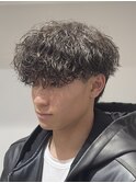 心斎橋スパイラルパーマ波巻き無造作フェザーマッシュ