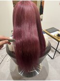 チェリーレッド×美髪ストレート