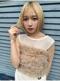 ミルクティーブロンド/ダークブルー/デジタルパーマ/鶴ヶ峰SK79
