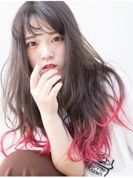 エール(a:le) ピンクレッド インナーカラー