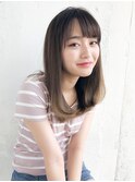 流しバング　アッシュベージュ