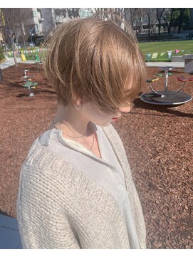 ヴェルダ 池袋店(verda) 伸ばしかけ柔らかショートとミルクティーベージュ*fukuda