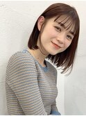 【山下未紗】黒髪イルミナカラー髪質改善大人ボブグレーベージュ