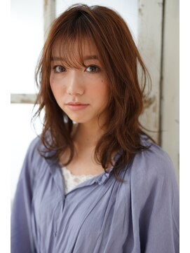 モハナ(m.ohana) 【泉大津/モハナ】ミルクティーベージュのふわセミロング