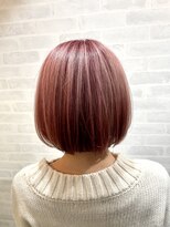 クラッチバイシオンアグリゲイト(CLUTCH by Zi-on aggregate)&nbsp;☆レッドピンク×カシスピンク☆×前下がりグラデーションボブ