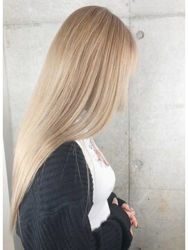 エン(eNN) ホワイトベージュ髪質改善カラー/ダブルカラー