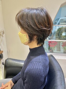 シェル 国分寺(shell) グレージュカラー/ボブウルフ/黒髪/ココアベージュ