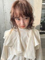 アンドスタイル(&style)&nbsp;【大名店　江藤】ブラウンベージュ　ウルフパーマ